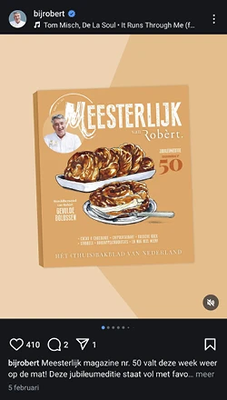 Socialpost waarin geadverteerd wordt voor de 50ste editie van Meesterlijk.