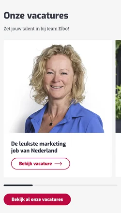 Mobile preview van een vacature