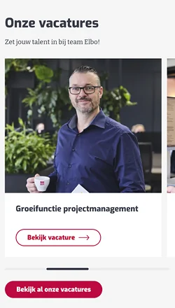 Mobile preview van een vacature