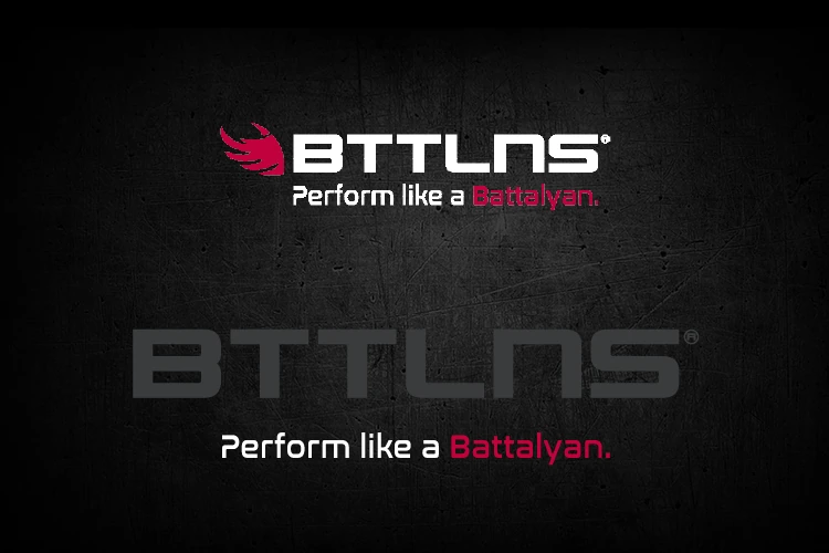 Logo van BTTLNS op een donkere achtergrond.
