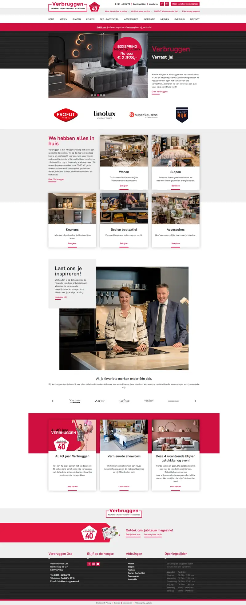 Preview van de homepage van verbruggenoss.nl