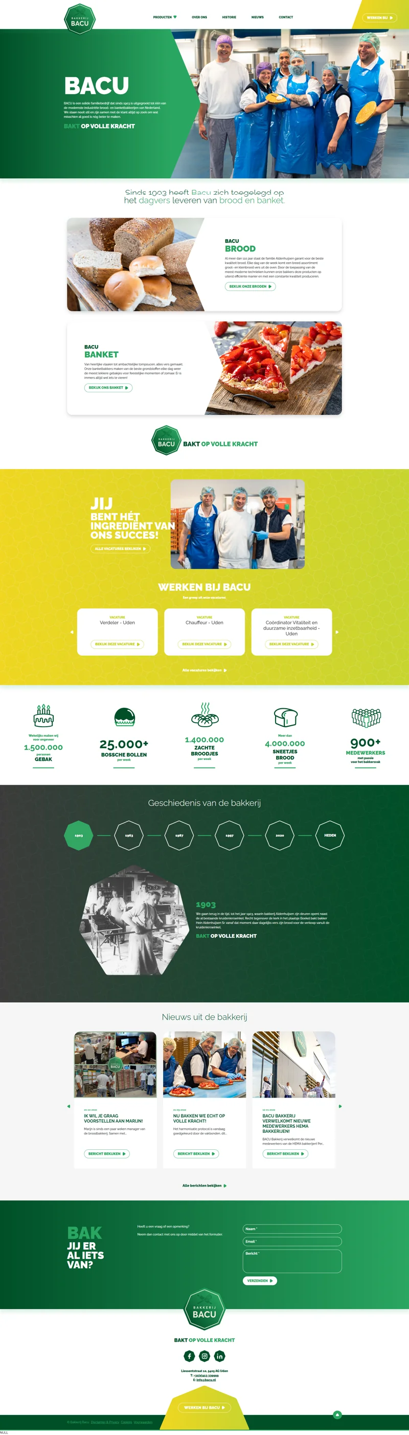 Preview van de website van www.bacu.nl
